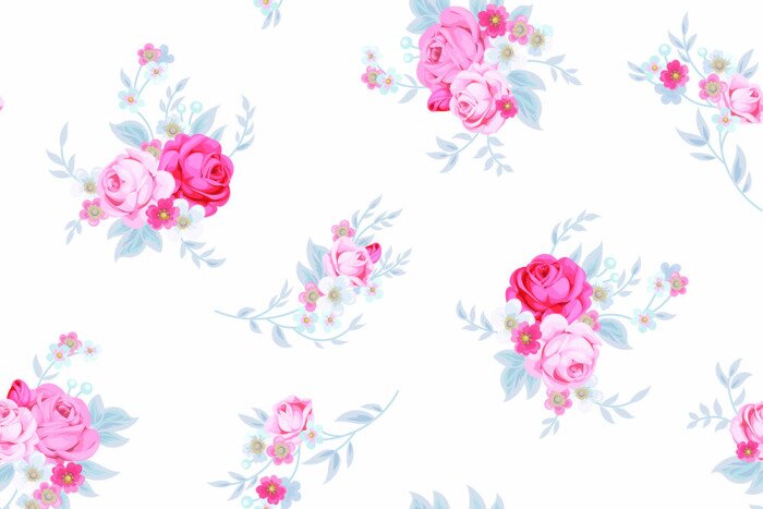 Tapete Rosa Blumen Shabby Chic