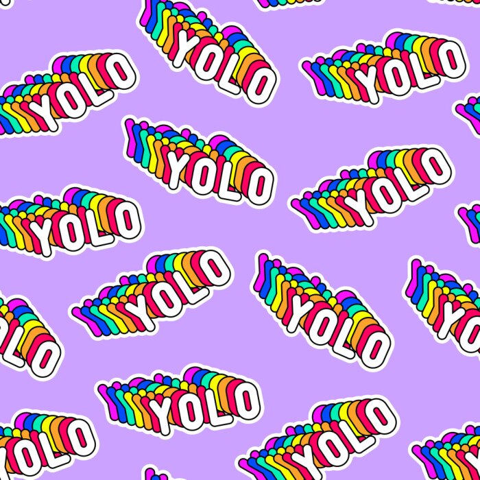 Tapete Rosa Lippen auf einem schwarz-weiß gepunkteten Hintergrund