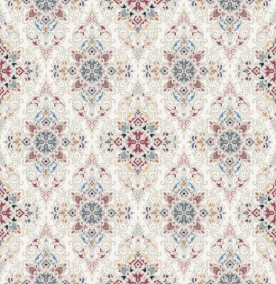 Tapete Rosa orientalisches Muster auf alt stilisiert