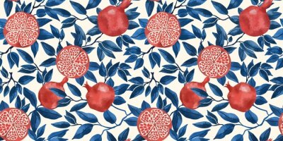 Tapete Rote Granatapfelfrucht