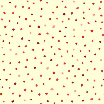 Sticker Rote Sterne auf gelb-cremefarbenem Hintergrund