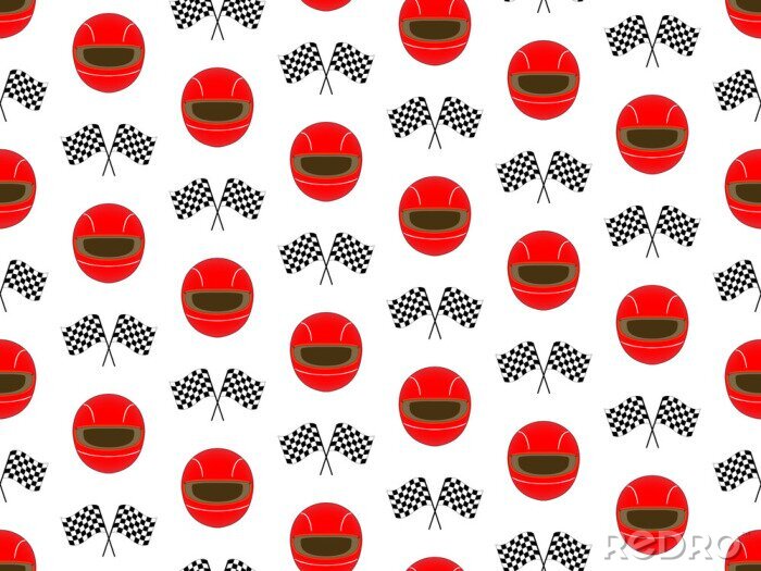 Tapete Roter Helm und Fahnen