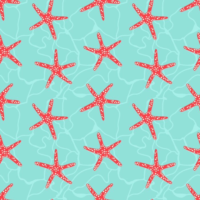 Tapete Roter Seestern