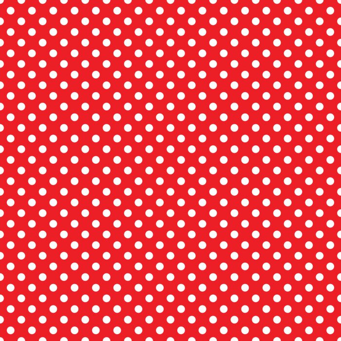 Tapete Rotes Muster mit weißen Tupfen