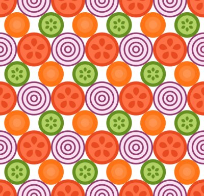 Tapete Runde geschnittenes Gemüse