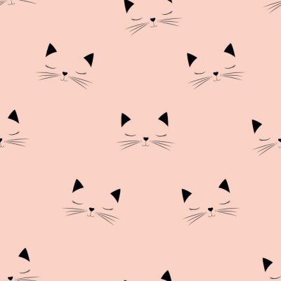 Tapete scandinavian cat pattern