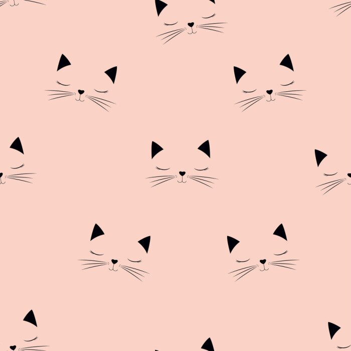 Tapete scandinavian cat pattern