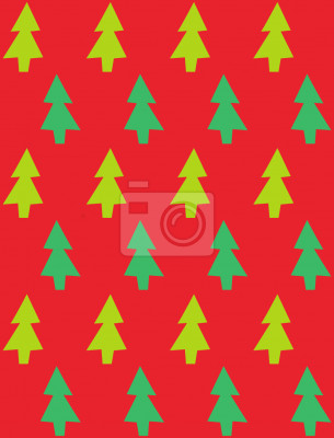 Tapete Schattenbild von Bäumen unter Rot