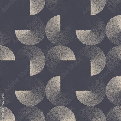 Tapete Schattierte Kreise in einer modernen Komposition