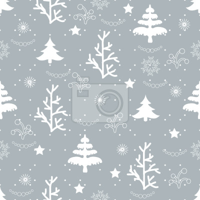 Tapete Schnee und Bäume