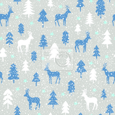 Tapete Schneefall im Wald