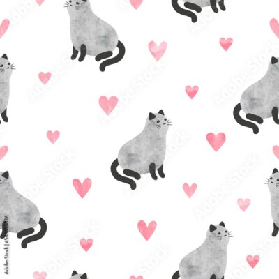 Tapete Schöne graue Katzen