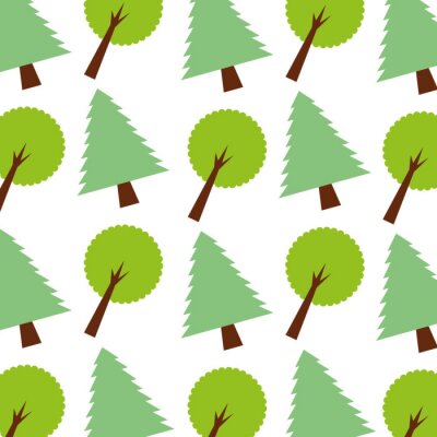 Tapete Schöne grüne Bäume