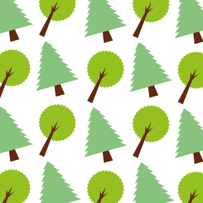 Tapete Schöne grüne Bäume