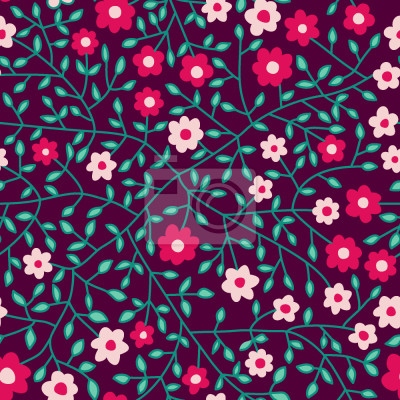 Tapete Schöne kleine Blumen