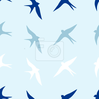 Tapete Schwalben im Himmel