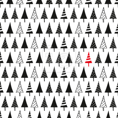 Tapete Schwarz-Weiß-Weihnachten