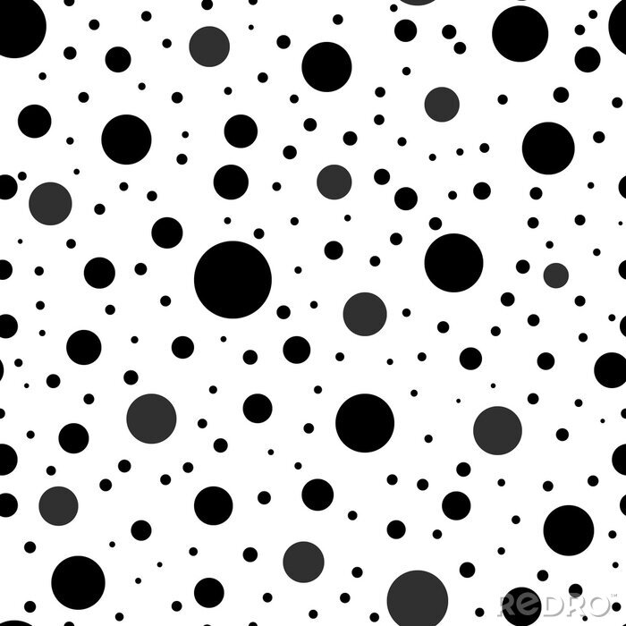 Tapete Schwarz-weißes Motiv mit unregelmäßigen Kreisen