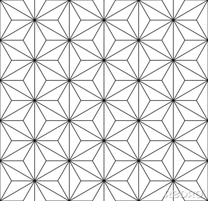 Tapete Schwarz-weißes Muster geometrisch mit Abstraktion
