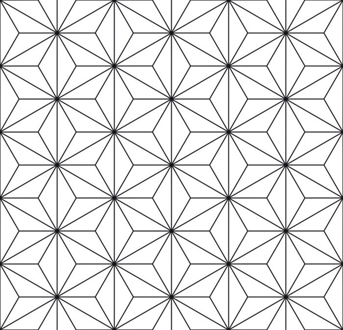 Tapete Schwarz-weißes Muster geometrisch mit Abstraktion