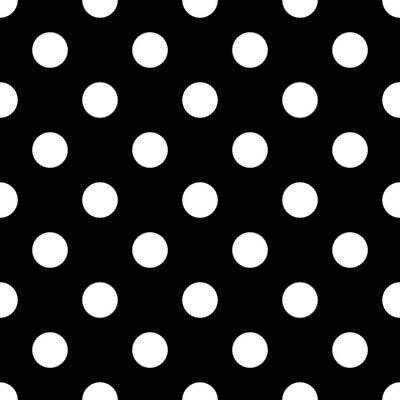 Tapete Schwarz-weißes Muster mit traditionellen Tupfen