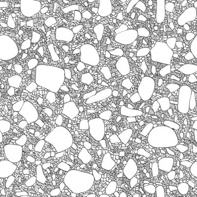 Tapete Schwarz-weißes Steinmuster