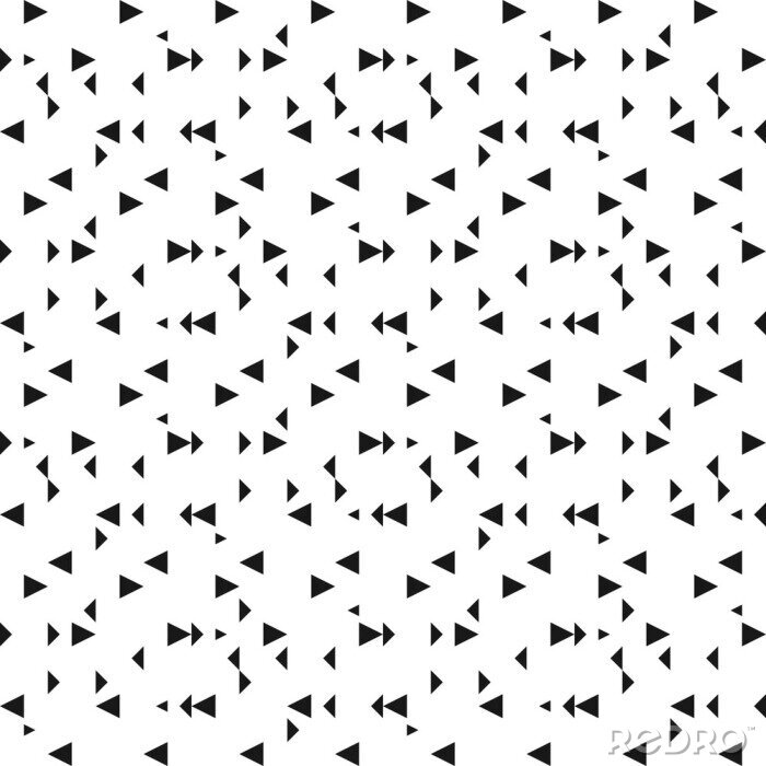 Tapete Schwarze Dreiecke auf weißem Hintergrund