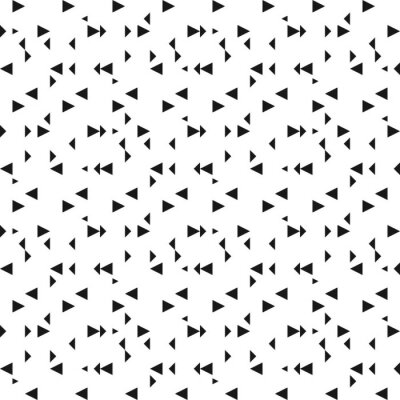 Tapete Schwarze Dreiecke auf weißem Hintergrund