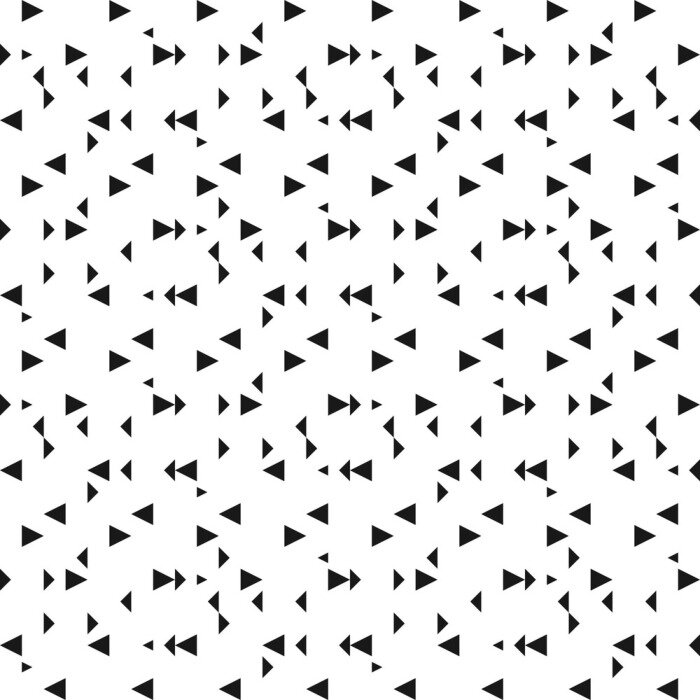 Tapete Schwarze Dreiecke auf weißem Hintergrund