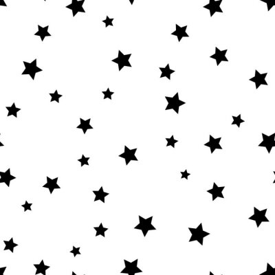 Schwarze Sterne auf einheitlichem Hintergrund in Weiß