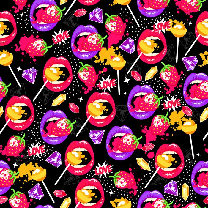 Tapete Schwarze und gelbe minimalistische Formen