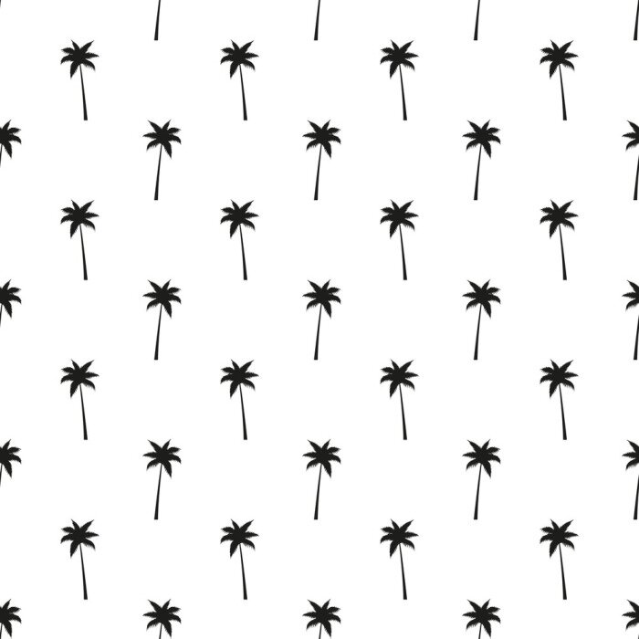 Tapete Schwarzer Umriss von Palmen