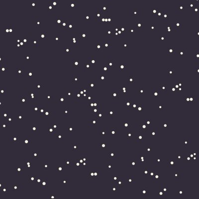 Tapete Schwarzes Motiv mit verstreuten weißen Punkten