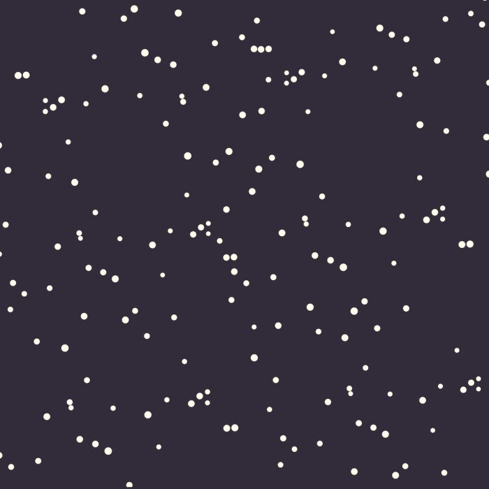 Tapete Schwarzes Motiv mit verstreuten weißen Punkten