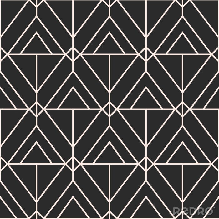 Tapete Schwarzes Motiv mit weißen geometrischen Streifen