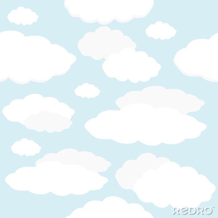 Tapete seamless background with clouds blue sky