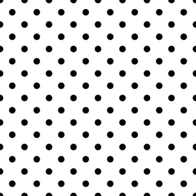 Tapete Seamless black polka dot pattern on white. Vector illustration.