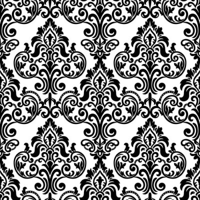 Tapete Seamless Damask Wallpaper. Seamless oriental pattern. Classic vintage background