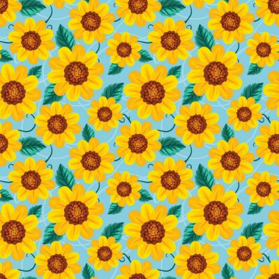 Tapete Seamless pattern sunflower