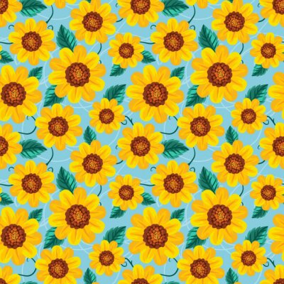Tapete Seamless pattern sunflower