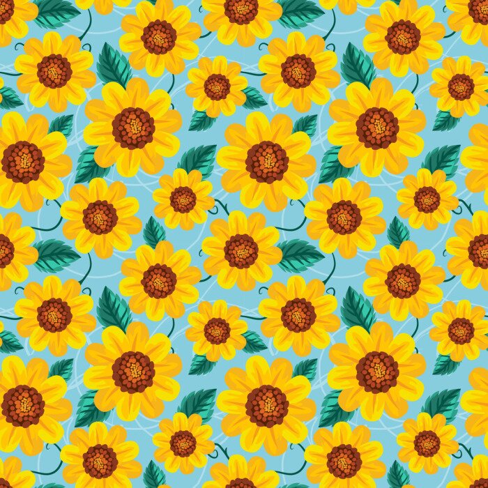 Tapete Seamless pattern sunflower