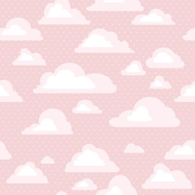 Tapete seamless pattern with clouds