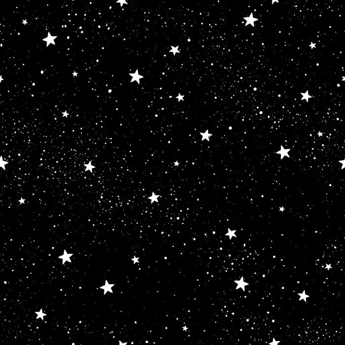 Tapete Seamless pattern with stars. Hand drawn stars texture. Night starry sky.