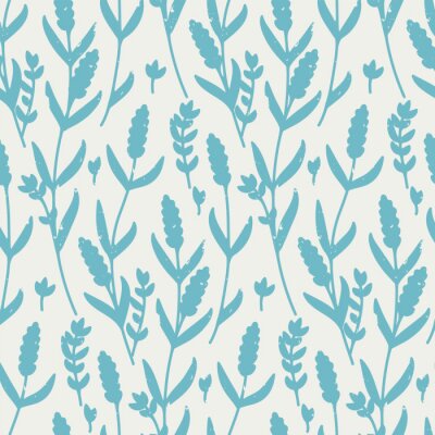 Tapete seamless vector retro pattern with contour lavender in blue