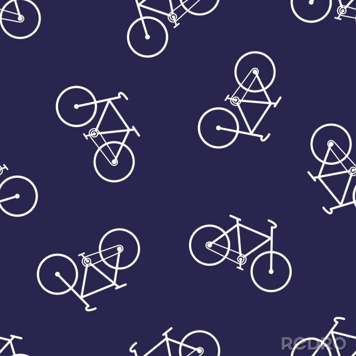 Tapete simple pattern with bicycle