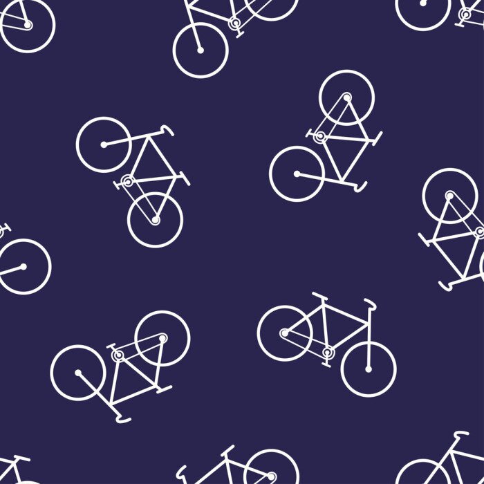 Tapete simple pattern with bicycle