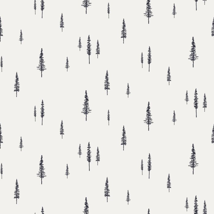 Tapete Skandinavische Bäume