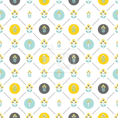 Tapete Skandinavische Blumen