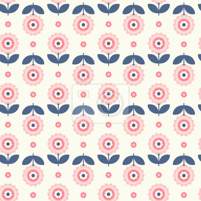 Tapete Skandinavische Flower-Power