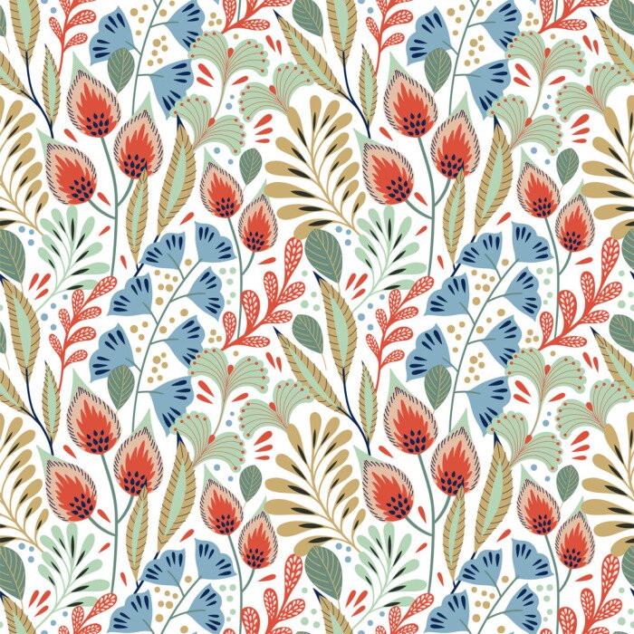 Tapete Skandinavisches Ornamentdesign